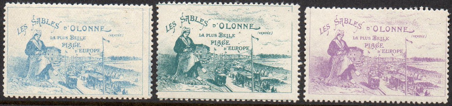 France : Reklamemarke Les Sables d'Olonne vignette tramway